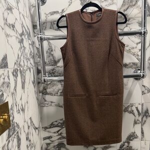 Checked Wool-Blend Shift Dress Ralph Lauren